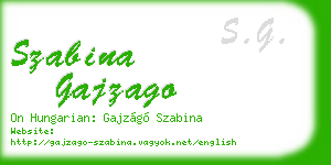 szabina gajzago business card
